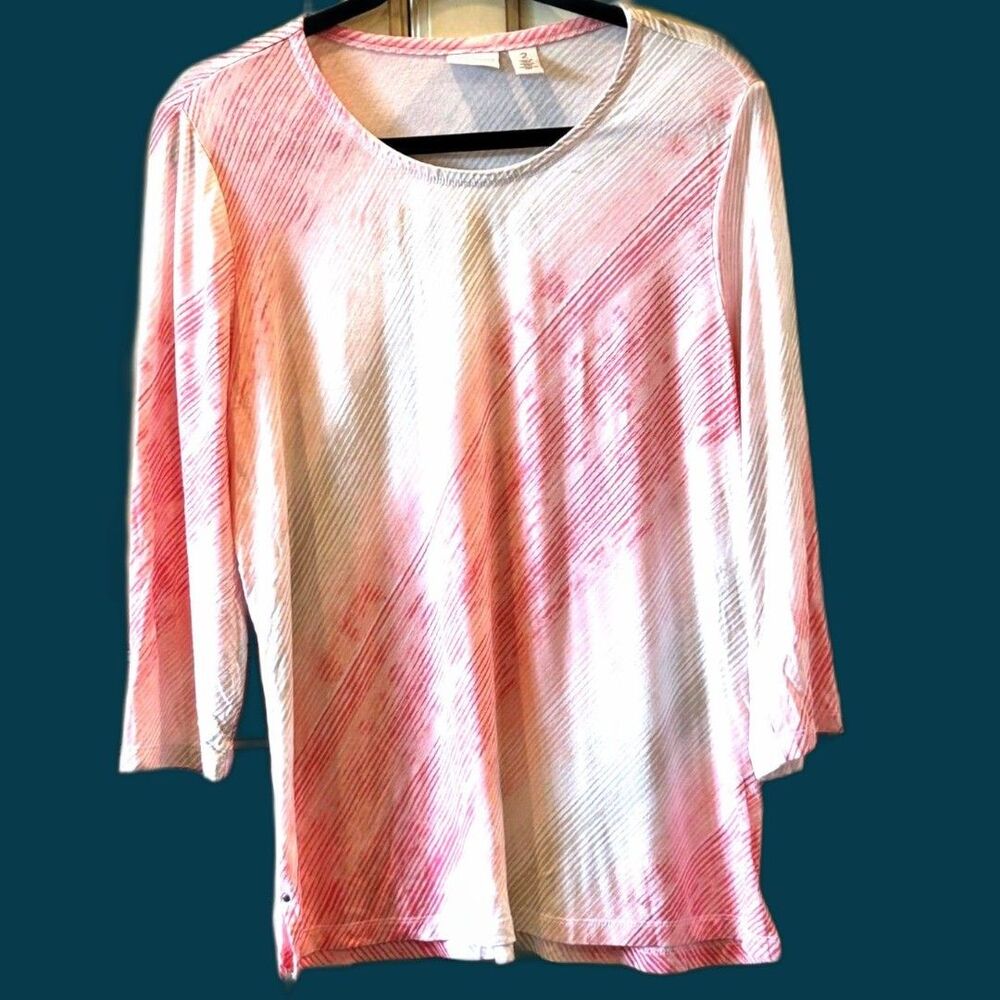 Chico's Scoop Neck T-Shirt - Size Large
